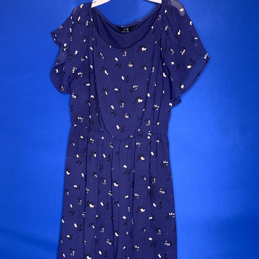 Blue Floral Mini Dress